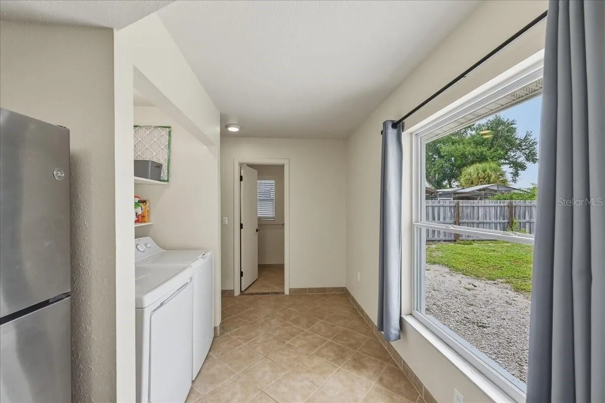Hall to laundry and second bathroom