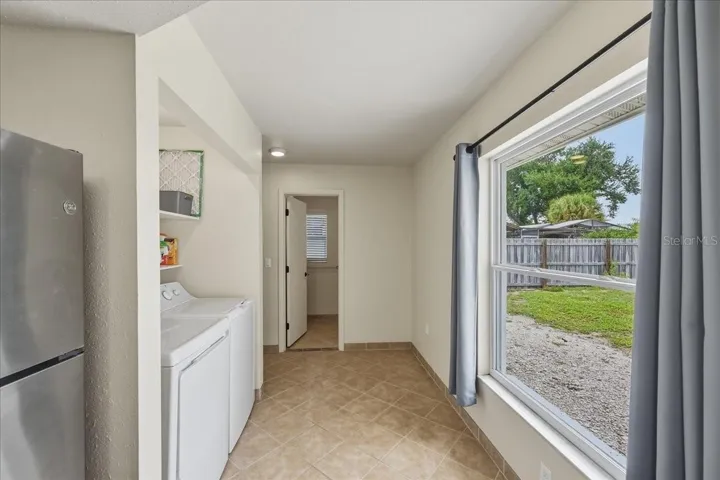 Hall to laundry and second bathroom
