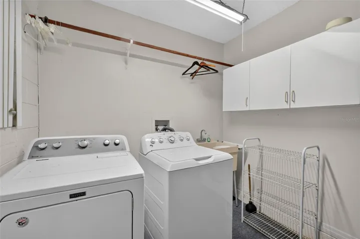 Laundry area in Garage