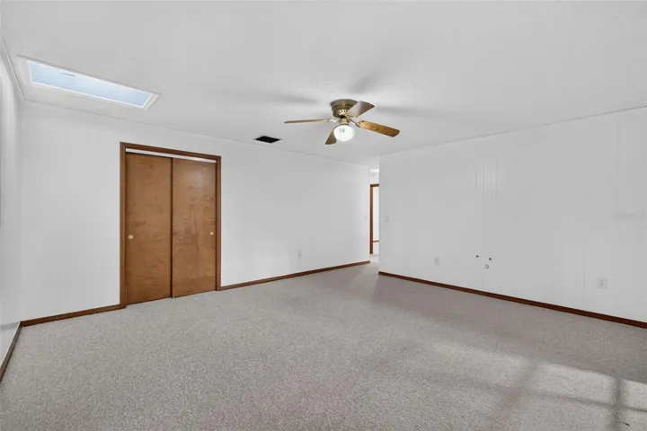 Family Room with storage closet