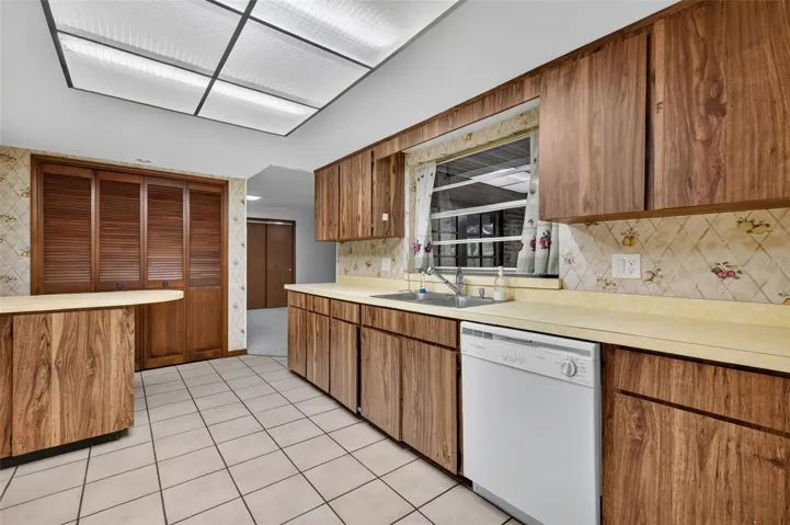 Kitchen with closet pantry