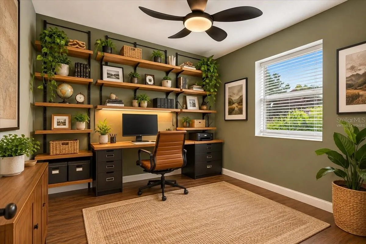 Separate Office Space virtually staged