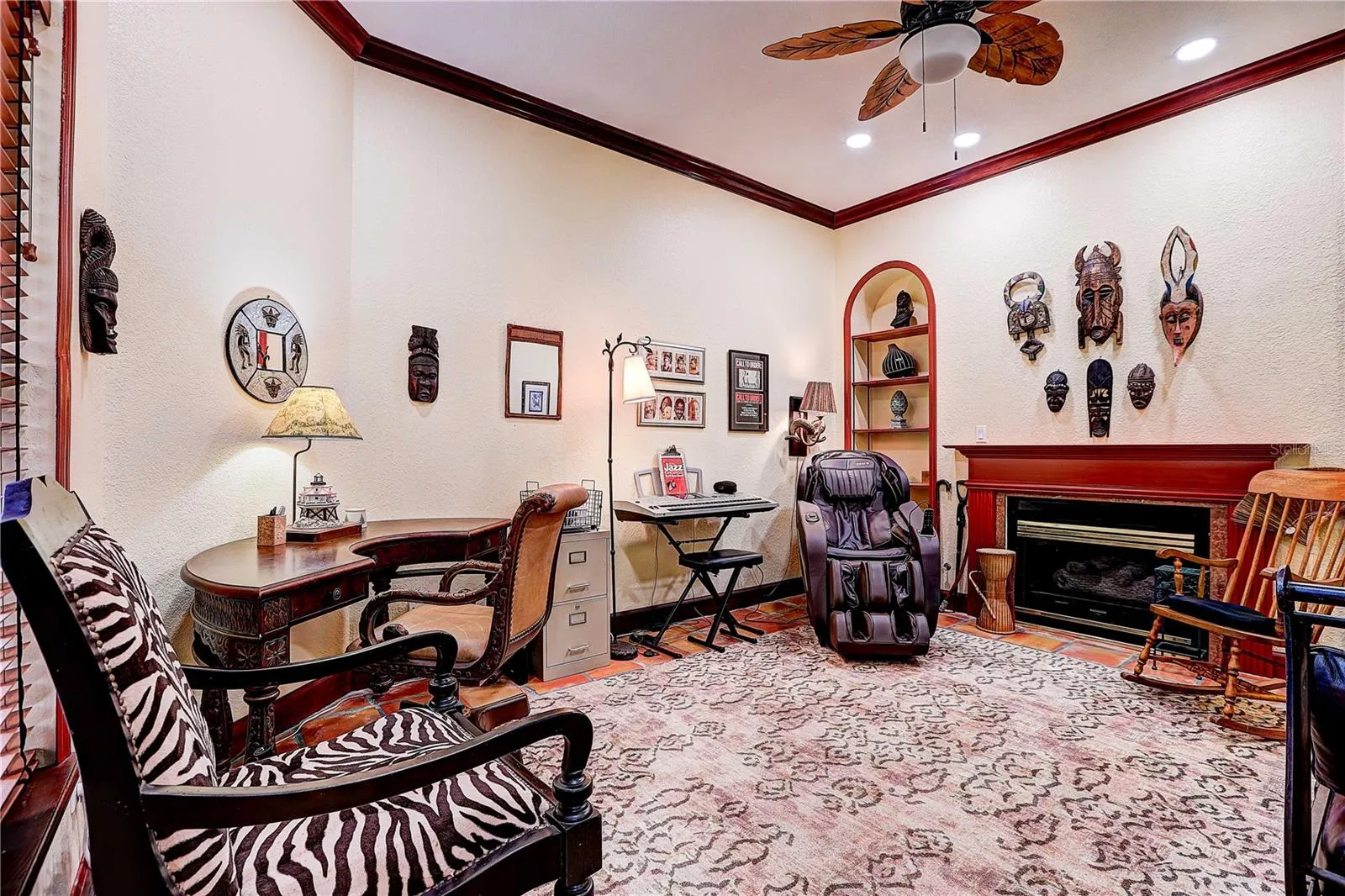 Office with Fireplace