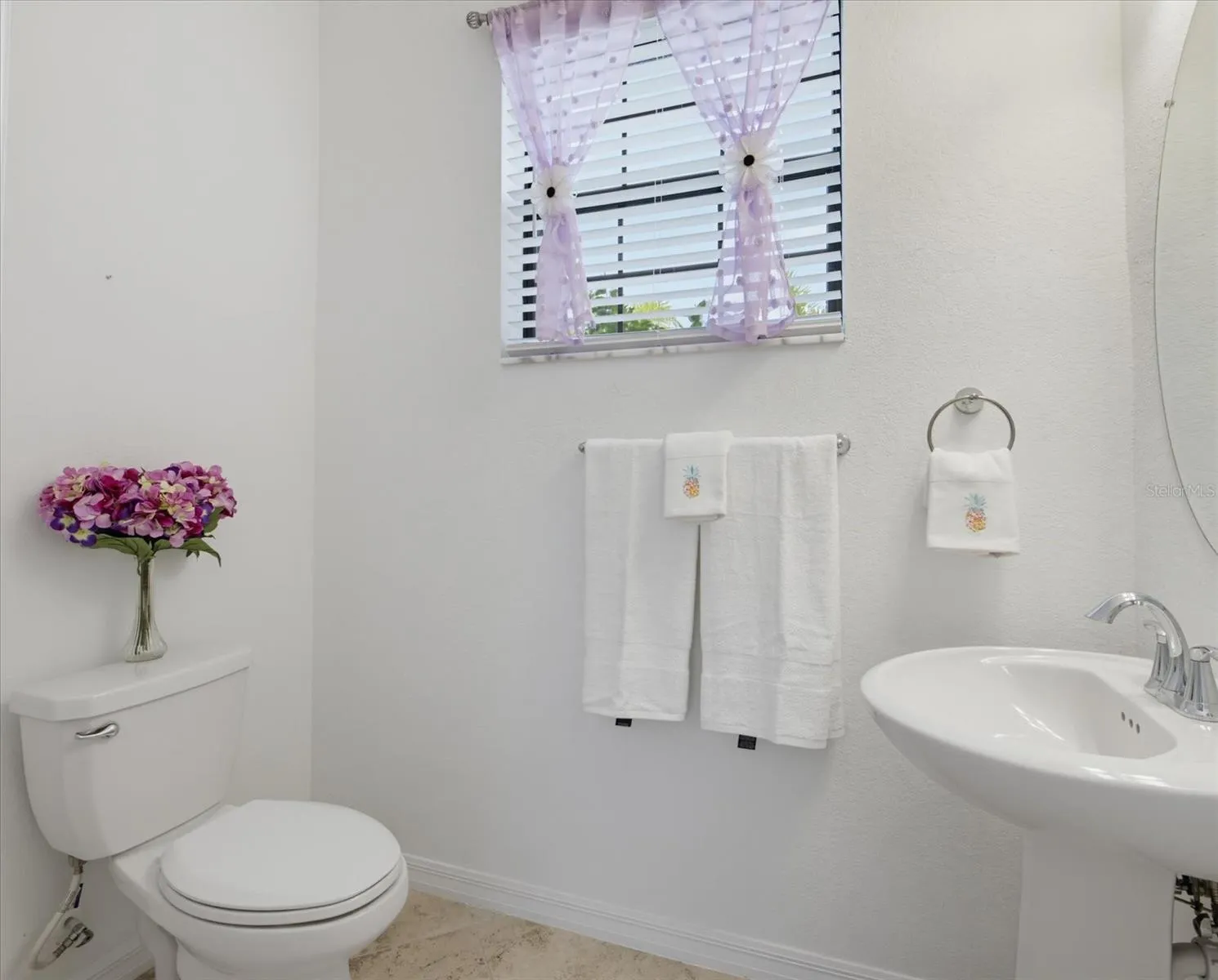 Downstairs powder room
