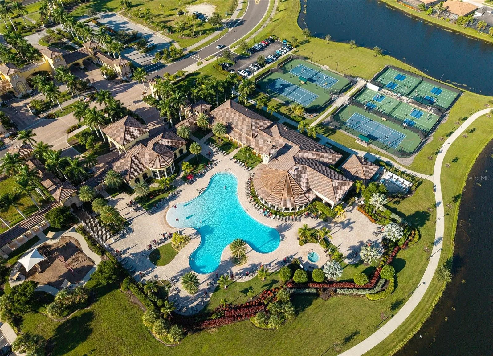 Aerial view of amenity center
