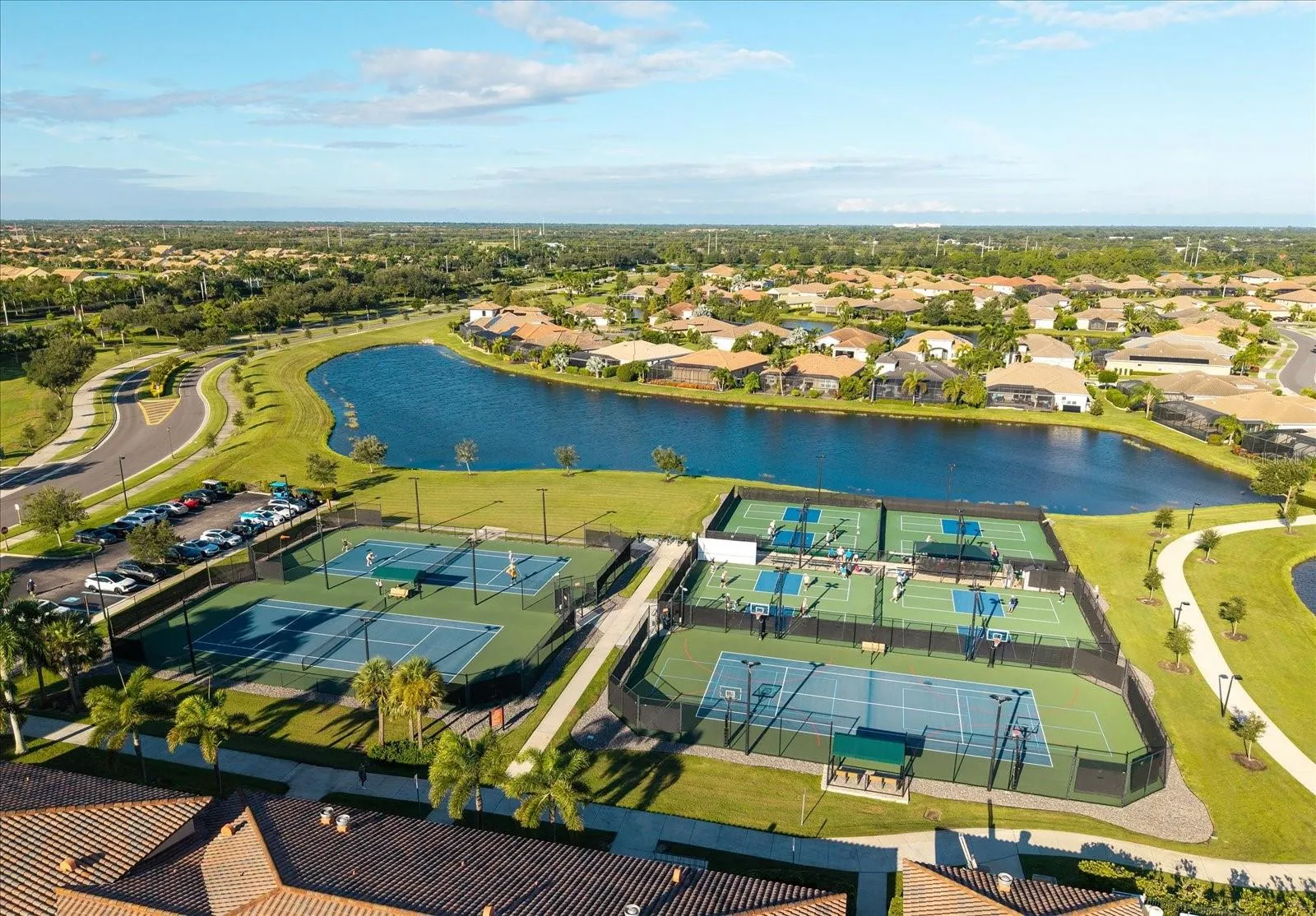 Aerial view of the community