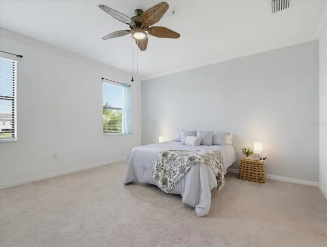 Spacious primary bedroom