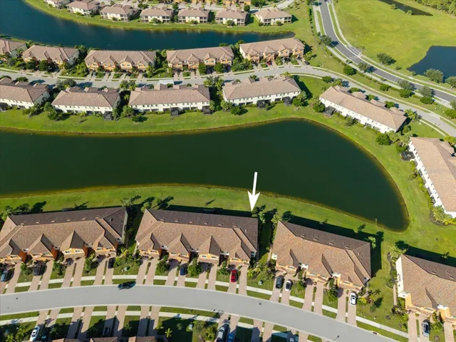 Aerial view of lake