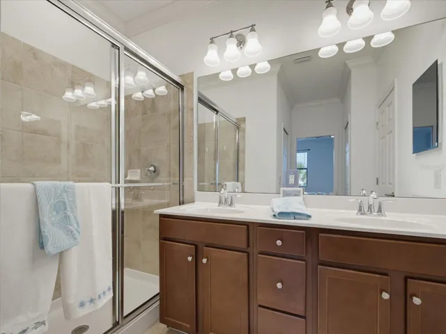 Primary bathroom w/walk in shower and toilet closet