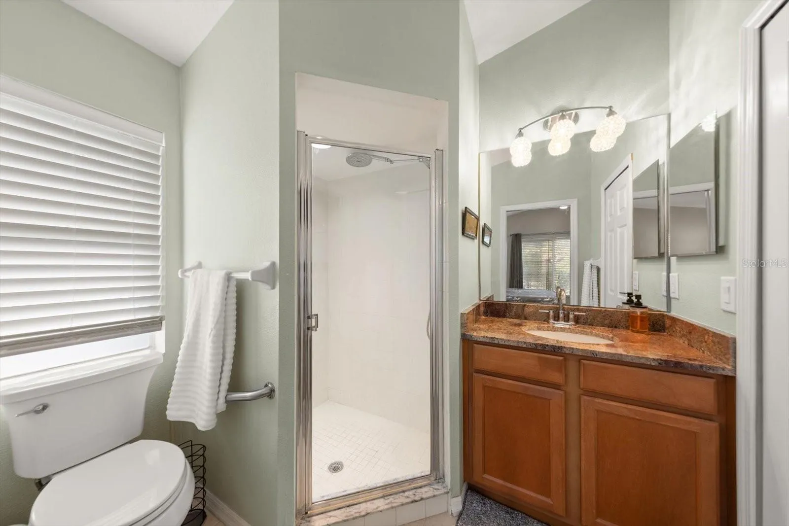 Primary bathroom with large walk in closet