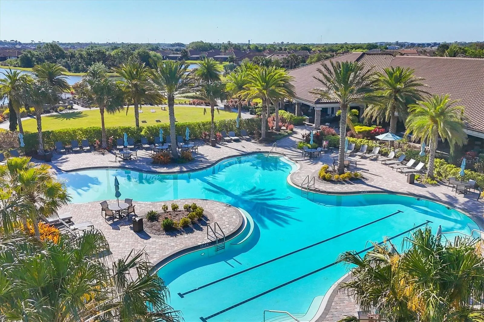 Aeral view of pool