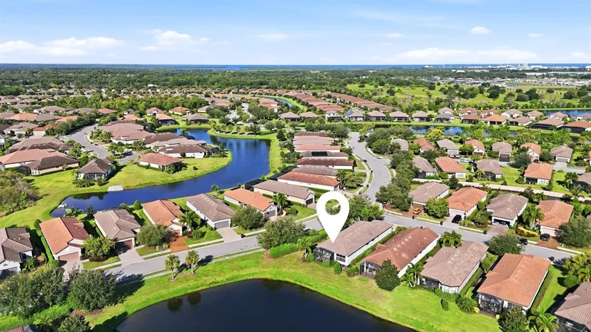 Aerial view of the property