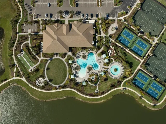 Aerial view of Clubhouse and amenities