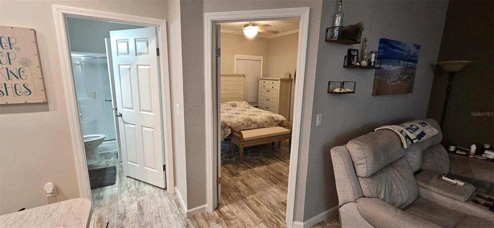 Showing Hall Bathroom, Bedroom #2 and Living Room