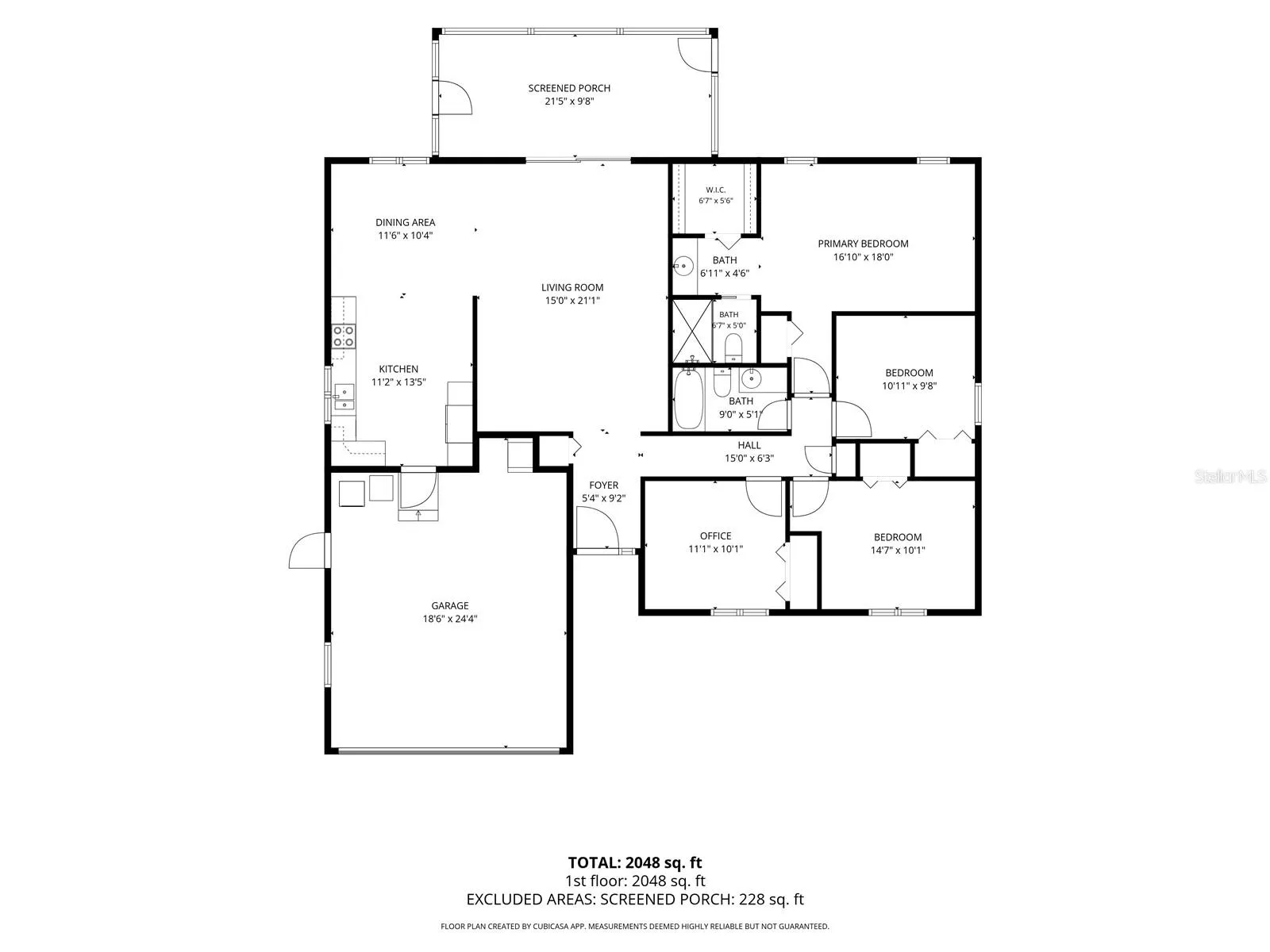 Floor plan with approximate measurements.
