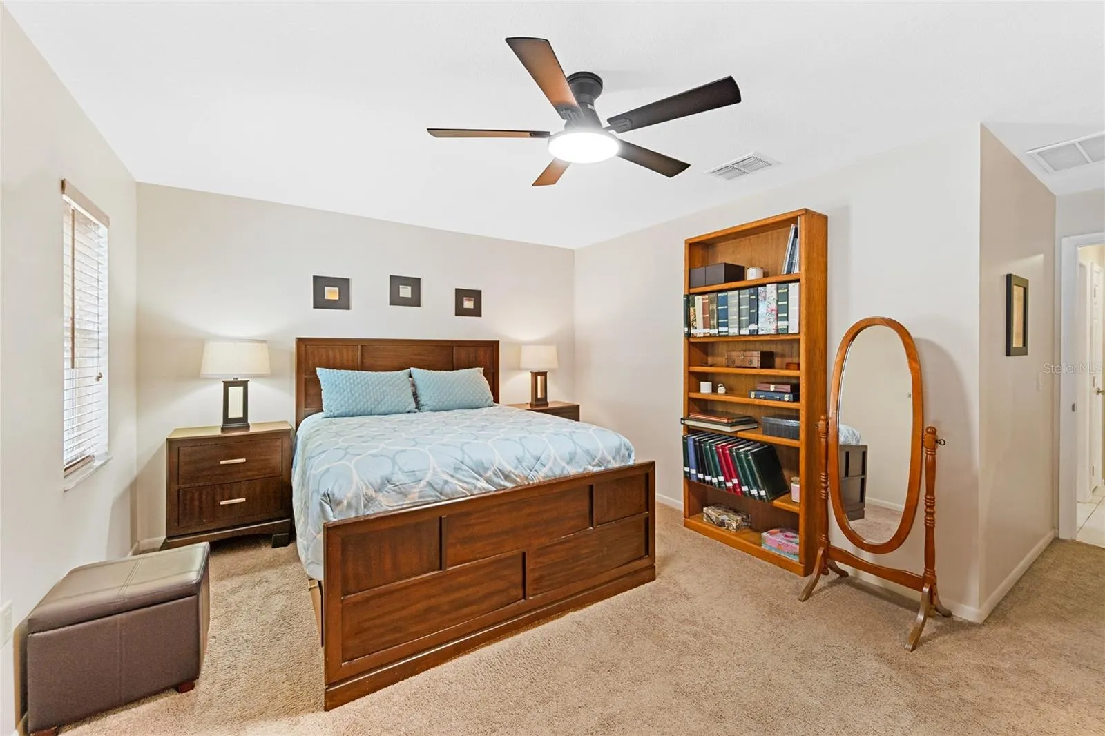 Spacious primary bedroom with ensuite bath.