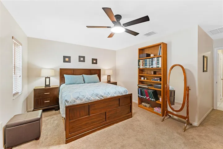 Spacious primary bedroom with ensuite bath.