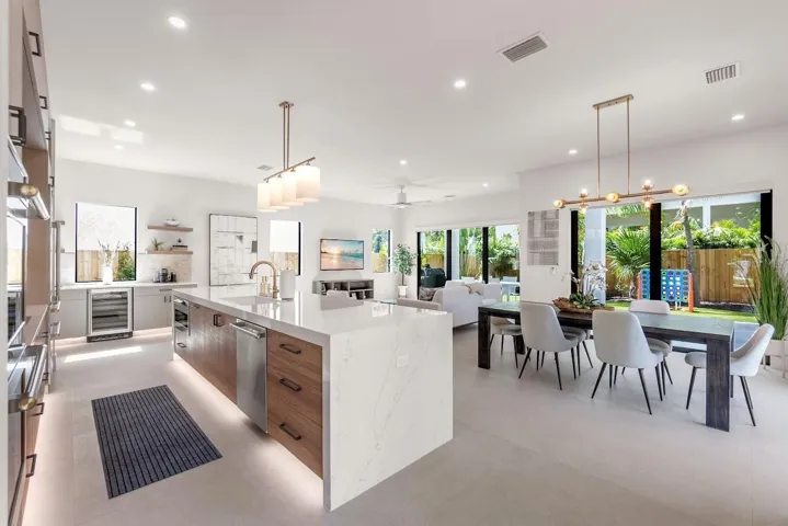 Kitchen, Living, Dining