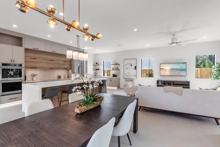Kitchen, Living, Dining