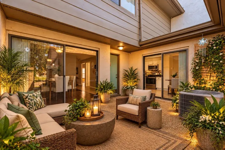 Virtual stage front courtyard
