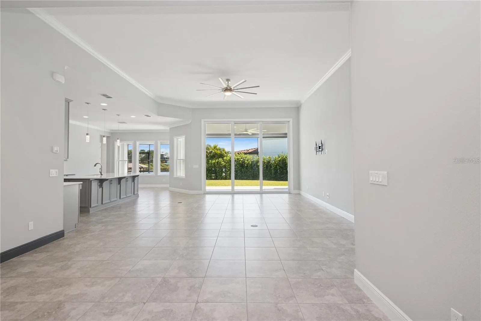 View from entry door, lots of light and windows!