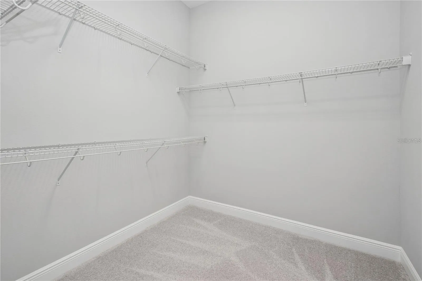 Spacious primary closet