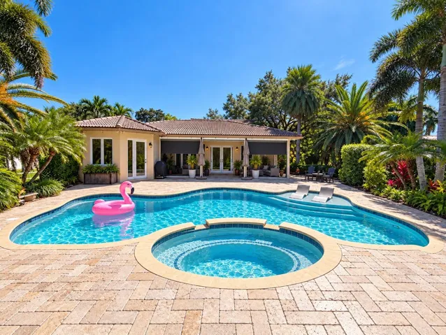 23,000 gallon salt heated pool