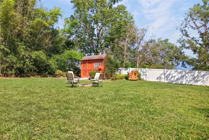 Firepit and shed