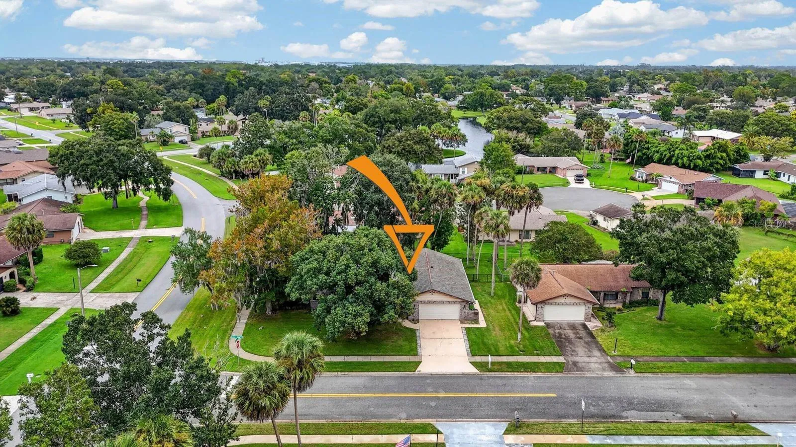 Aerial View with Property Location Marker