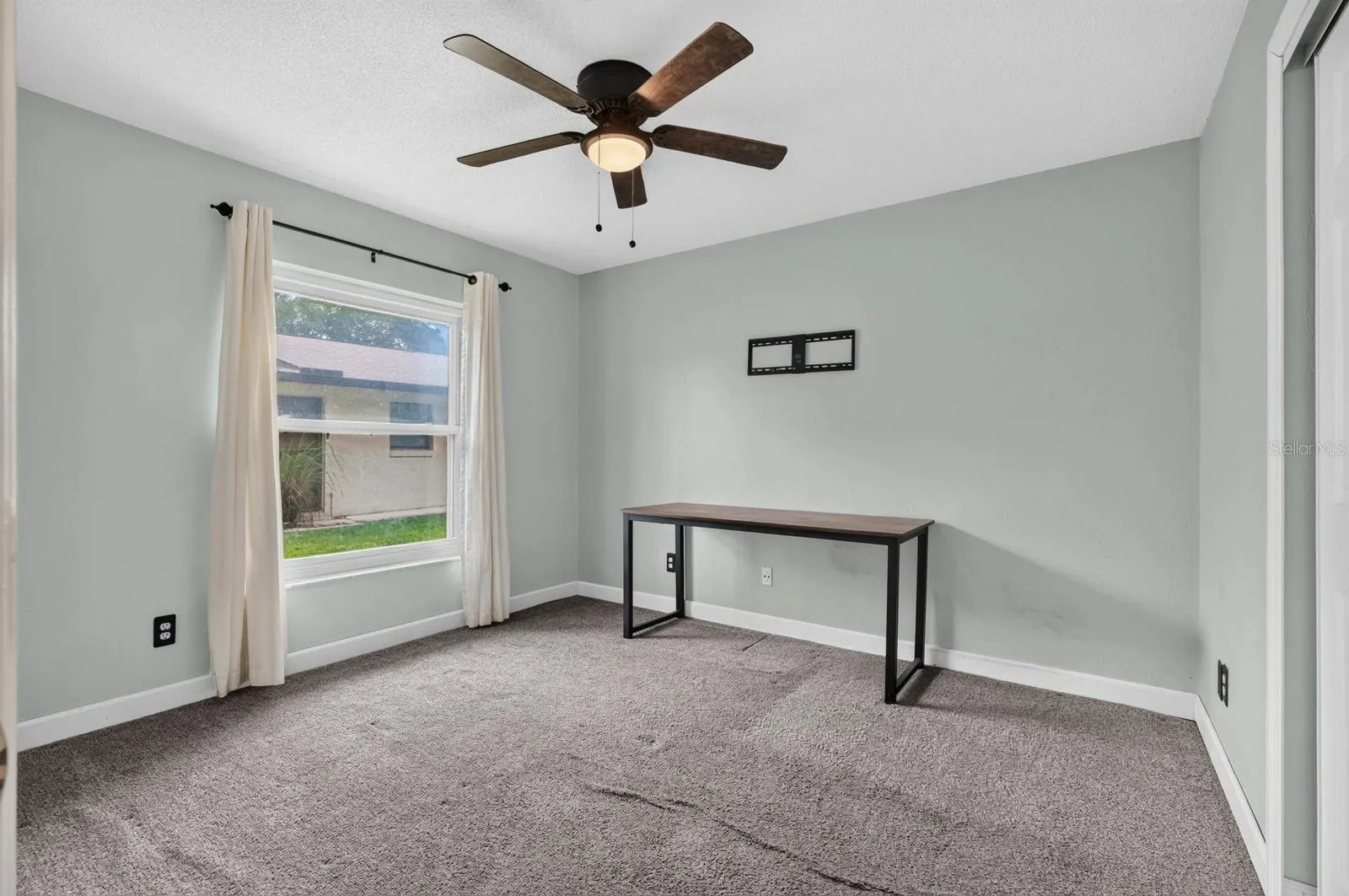 Bedroom with Gray Walls