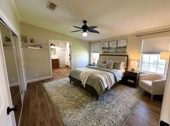 Master bedroom virtual staged