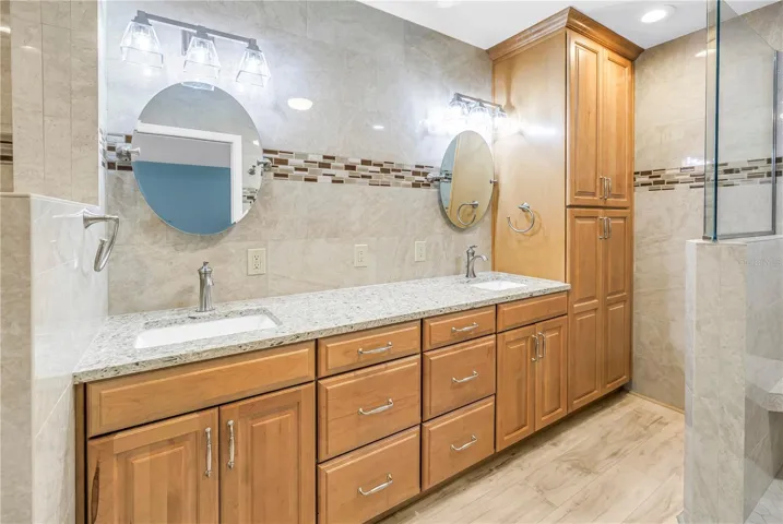 Primary Bathroom with double sinks