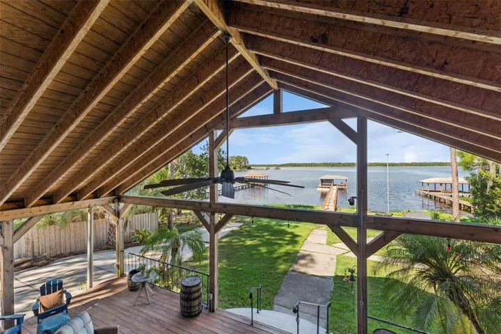 Doors off the loft open to a private balcony.