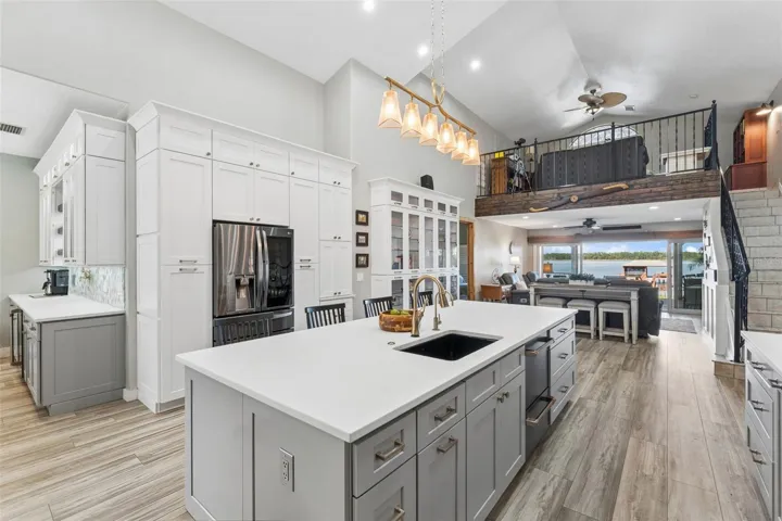 The heart of the home is the gorgeous chef's kitchen.