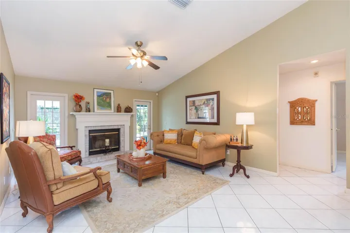 Great Room w/wood burning fireplace