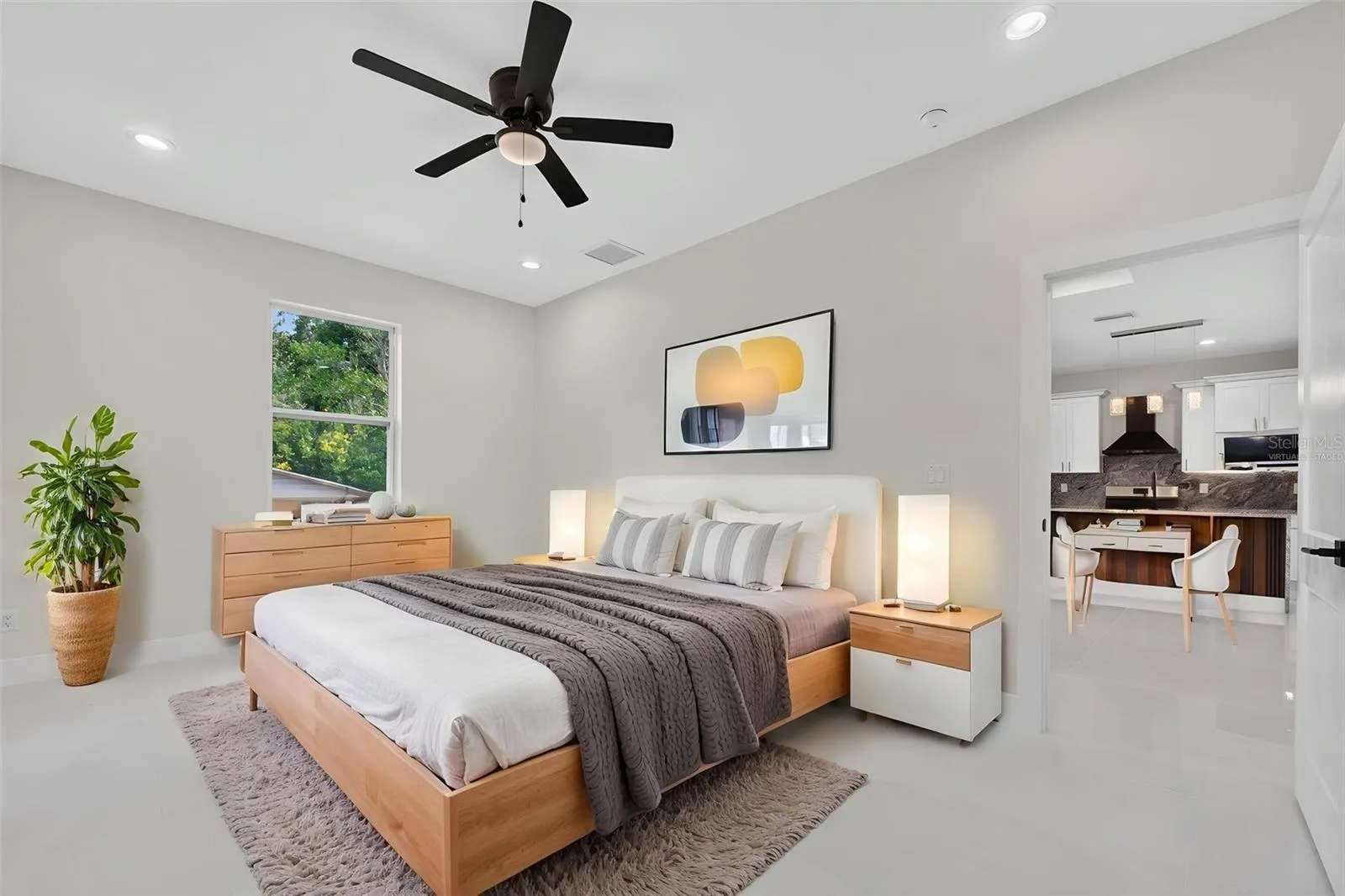 Master bedroom virtually staged