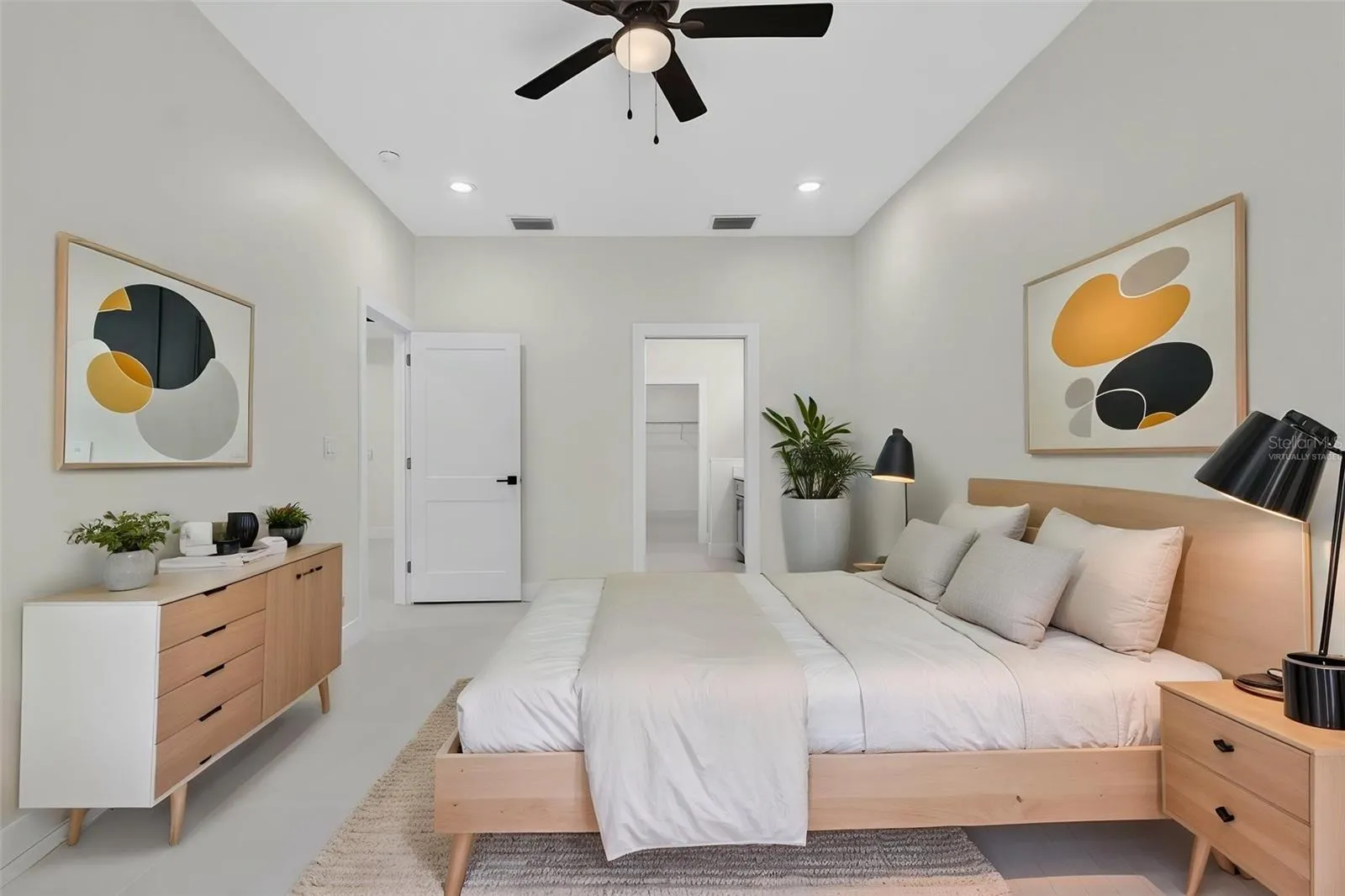 Master bedroom virtually staged