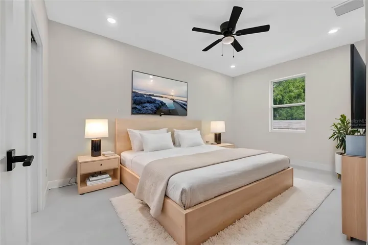 Master bedroom virtually staged