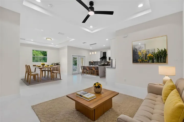 Dining room virtually staged