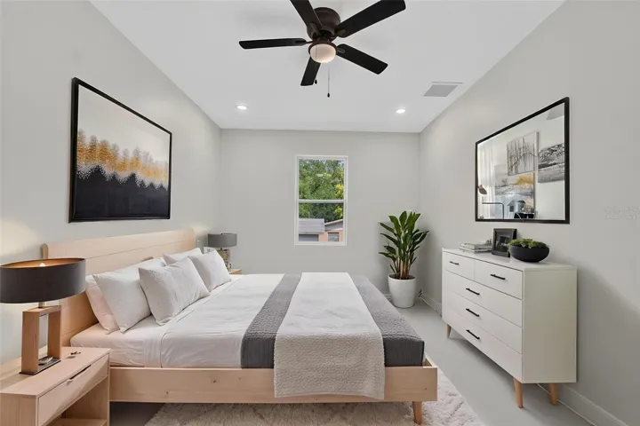 Master bedroom virtually staged