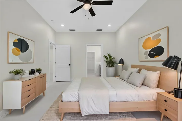 Master bedroom virtually staged