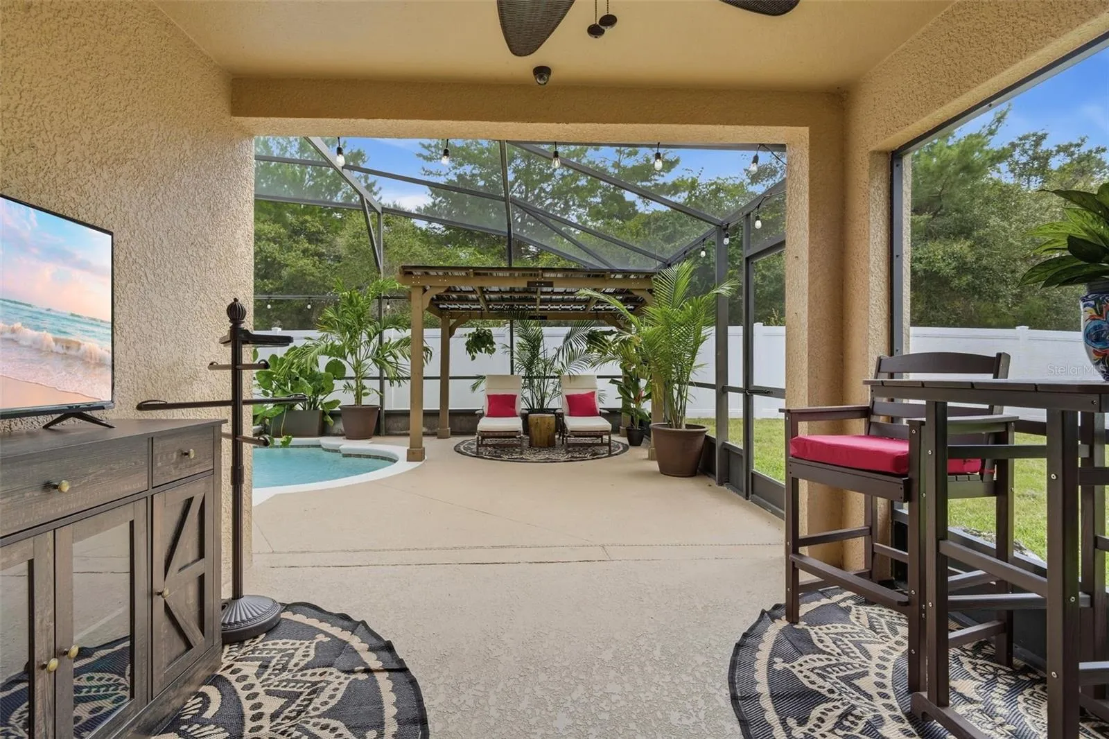 Covered lanai.