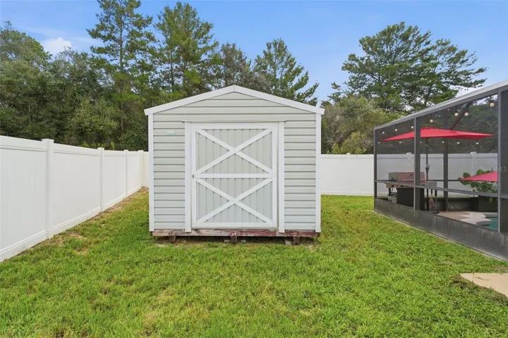 This shed stays with your new home!