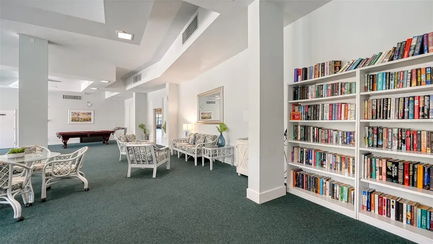 Activity area with library