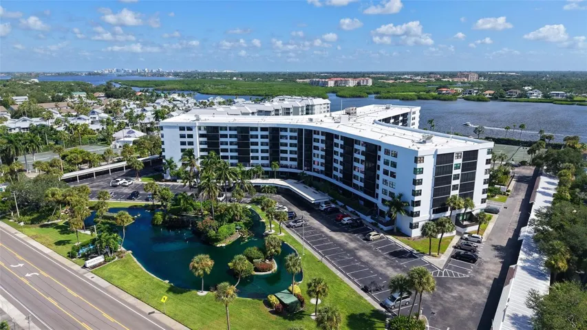 Aerial of Harbor Towers on Siesta Key