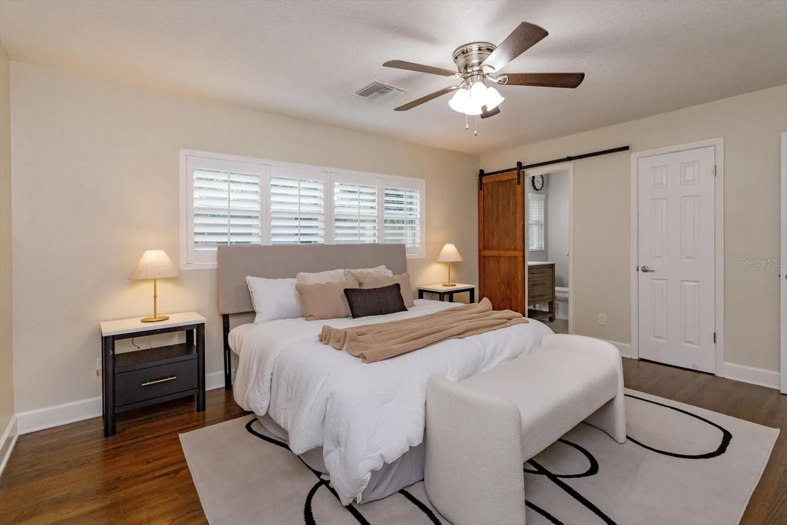 15 x 13 primary bedroom with walk-in closet and ensuite bath