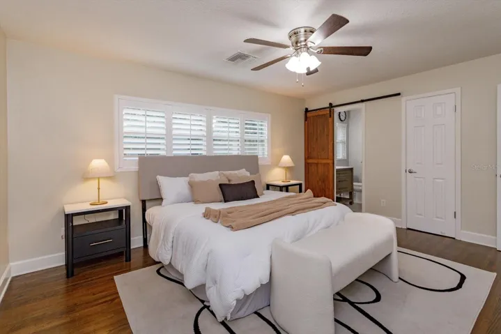 15 x 13 primary bedroom with walk-in closet and ensuite bath