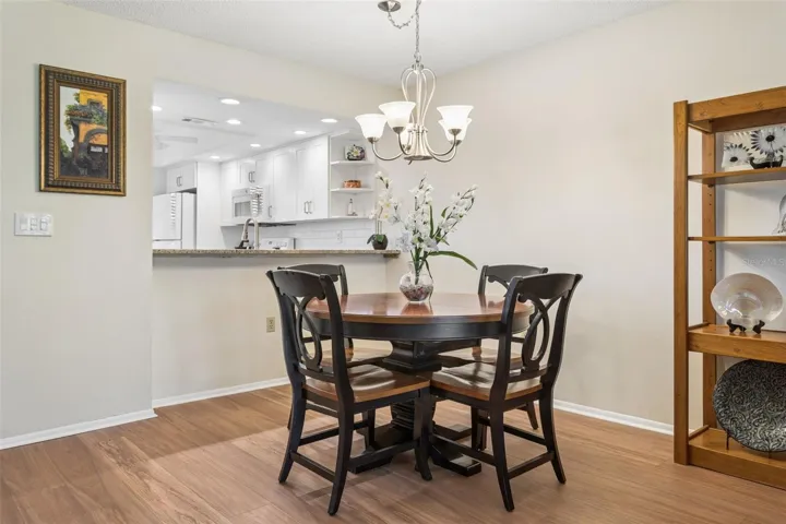 Dining area w/ bar counter.