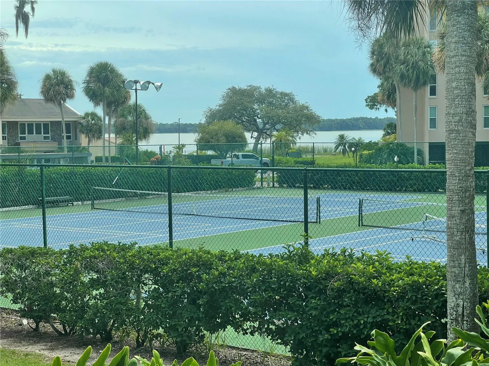 water view and tennis court view from your private deck