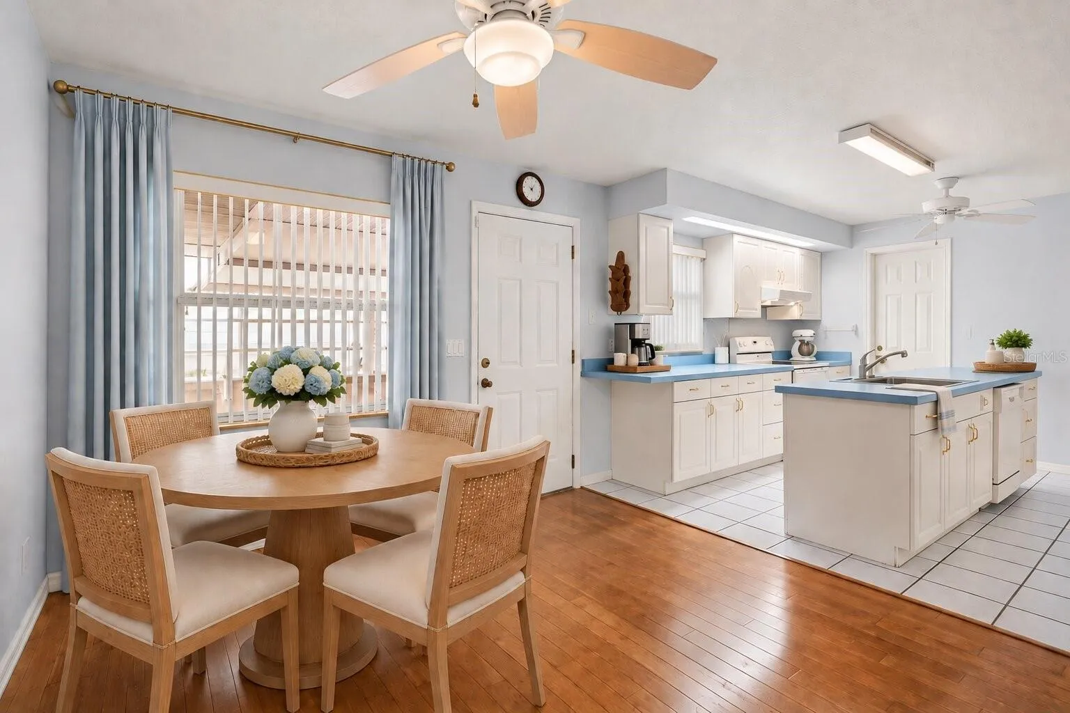 Vurtually Staged - Dining  and Kitchen